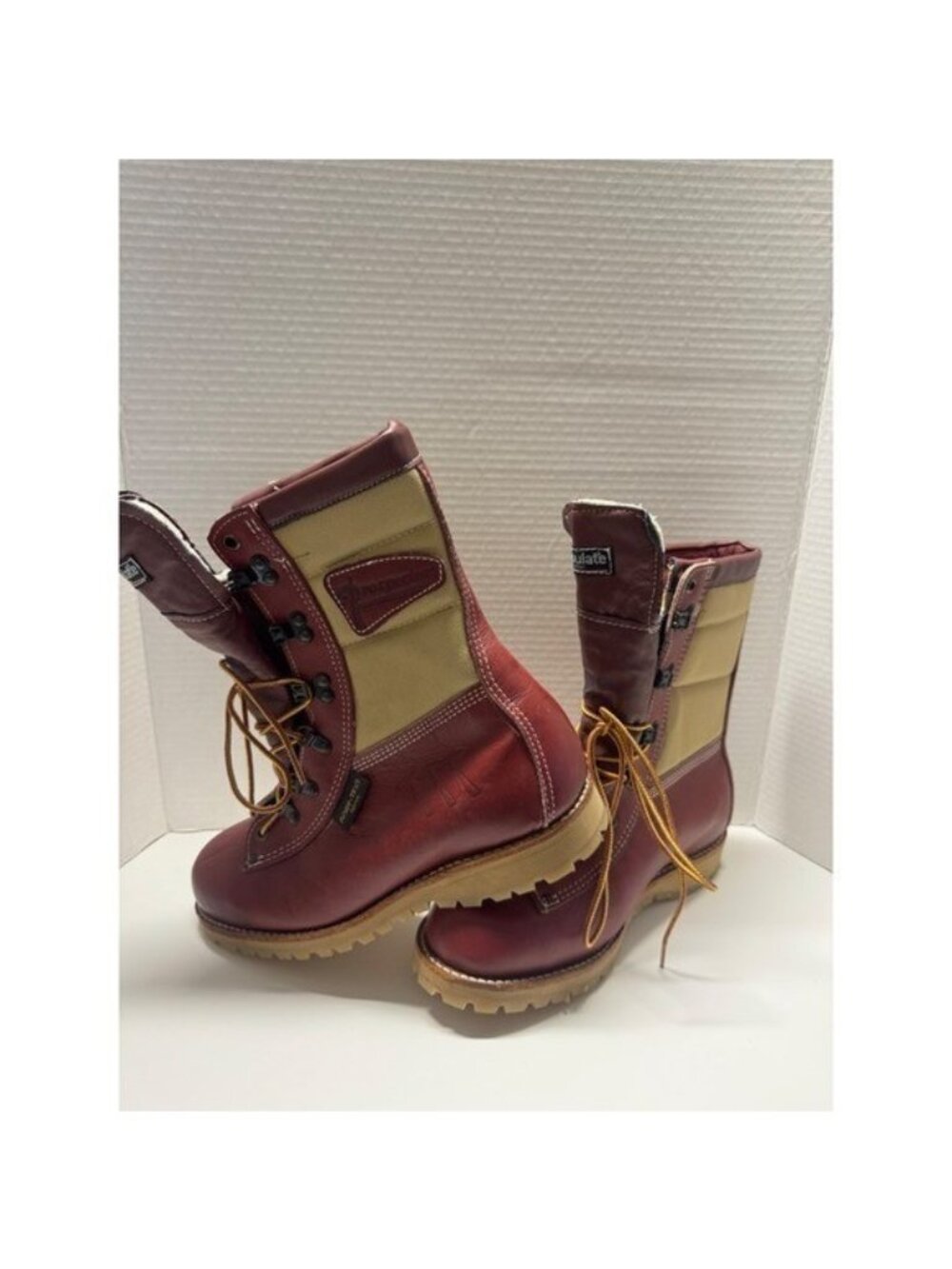 Vintage Prospector Gore-Tex Insulated Hunting Boots Burgundy Leather Mens 6 EE